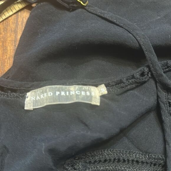 Black Women's Top with adjustable straps S (5175) - Picture 5 of 6